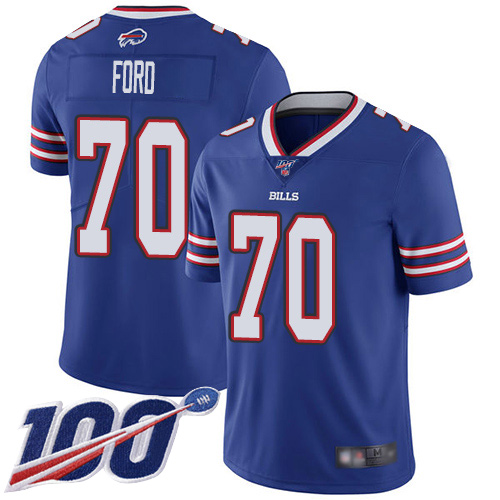 Men Buffalo Bills #70 Cody Ford Royal Blue Team Color Vapor Untouchable Limited Player 100th Season NFL Jersey